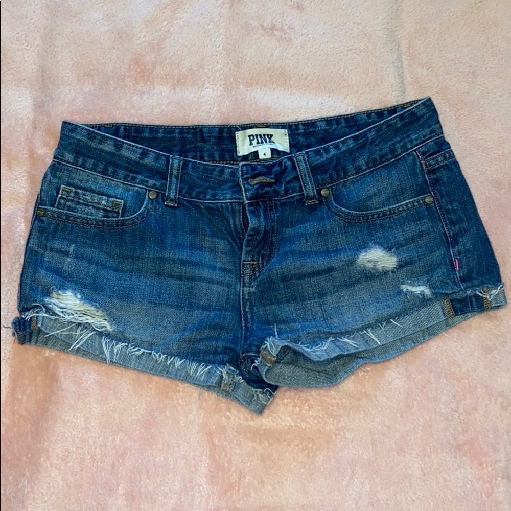 •PINK Jean Shorts•